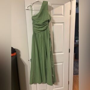 Abercrombie & Fitch One-Shoulder Green Dress